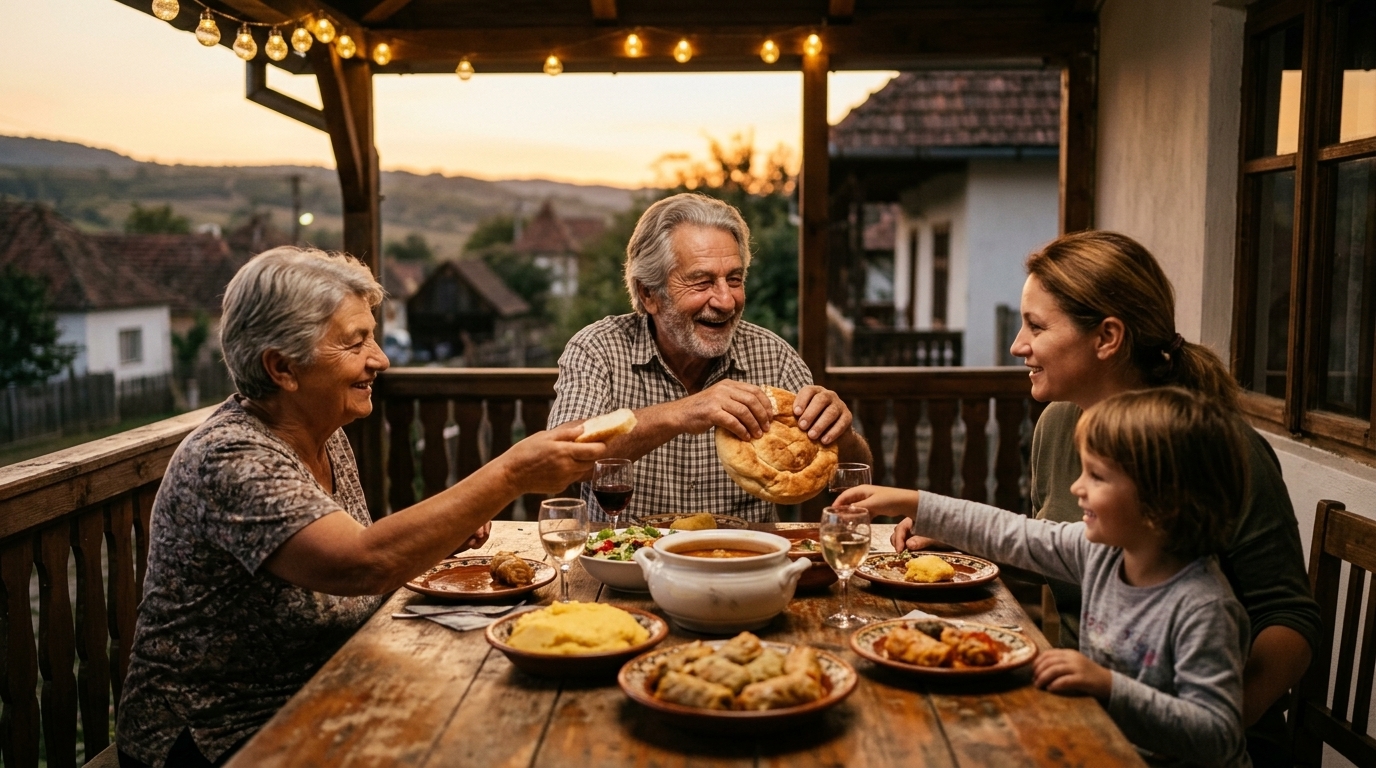 Radu la masă cu familia